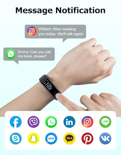 Smartwatch Rastreador de Actividad con Monitor de Ritmo Cardíaco para Hombres y Mujeres, Negro