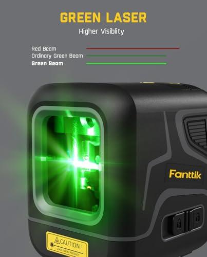 Fanttik D2 Pocket Green Laser Level, 100 ft Self-Leveling Cross Line Laser, Type-C Rechargeable, Rotatable 360 Degree, Pulse Mode, Magnetic Bracket, Carrying Pouch, for Picture Han thumbnail 3