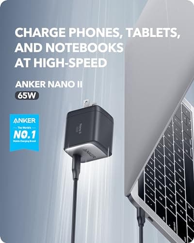 Anker Nano USB C Charger,65W GaN II PPS Fast Compact Foldable Charger for MacBook Pro, Galaxy, Dell, iPhone 17/16, iPad Pro, and More thumbnail 2
