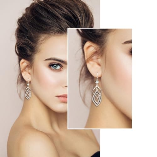 Miniatura de Aretes largos estilo bohemio con zirconias para mujer 4
