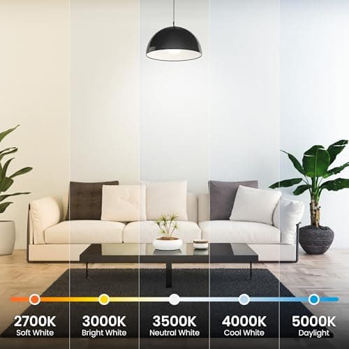 Feit Electric A19 LED Light Bulb, 60W Replacement, Dimmable, Selectable Color Temperatures (2700K-5000K), 800 Lumens, General Purpose Light Bulbs, 15,000-Hour Lifetime, OM60DM/5CCT thumbnail 3