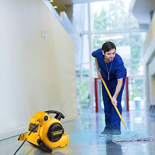 Ventilador Industrial Portátil DEWALT: Potente Secador de Piso, 276W, 3 Velocidades