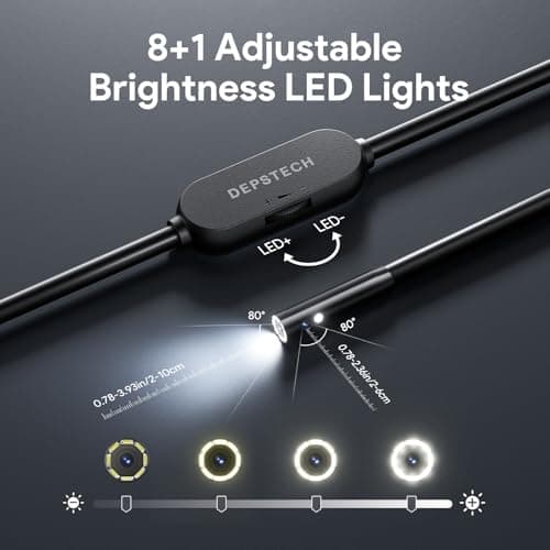 Cámara Endoscopio DEPSTECH 2K con Luz y Doble Lente 2560P para Teléfono