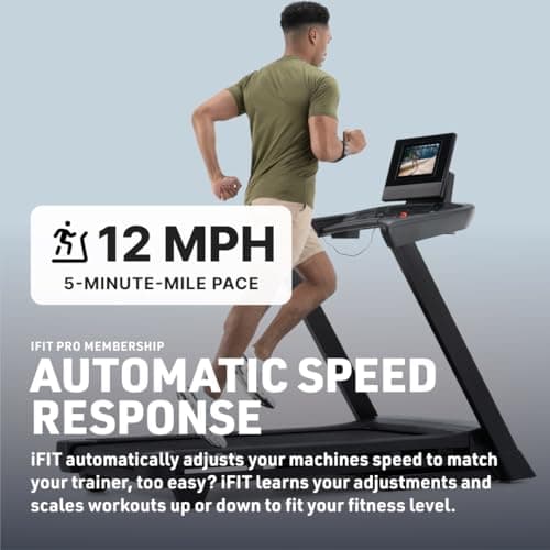 NordicTrack T Series 10 Treadmill with 10" Tilting Touchscreen and Compact Design thumbnail 3