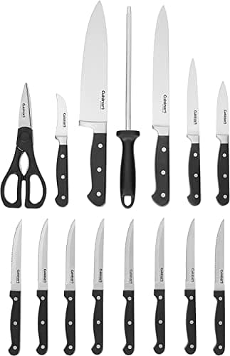 Cuisinart C77TR-16P Triple Rivet Collection 16-Piece Cutlery Block Set, Stainless Steel thumbnail 3