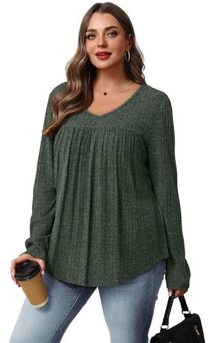 WIHOLL Fall Outfits for Women 2025 Long Sleeve Shirts for Women Dressy Casual Womens Boho Tops Trendy Sweaters Early Fall Fashion Clothing Old Money Clothes School Outfits for Teac thumbnail 3