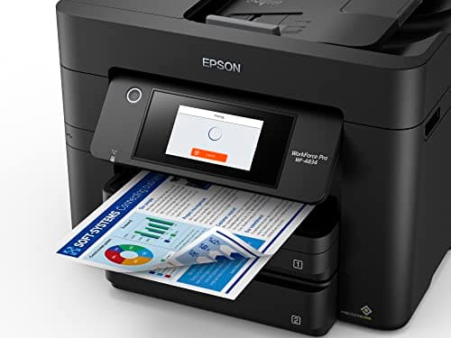 Epson Workforce Pro WF-4834 Wireless All-in-One Printer with Auto 2-Sided Print Copy, Scan and Fax, 50-Page ADF, 500-sheet Paper Capacity, 4.3" Color Touchscreen thumbnail 4