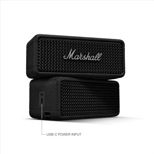 Marshall Emberton III Portable Bluetooth Waterproof Speaker - Black/Silver thumbnail 7