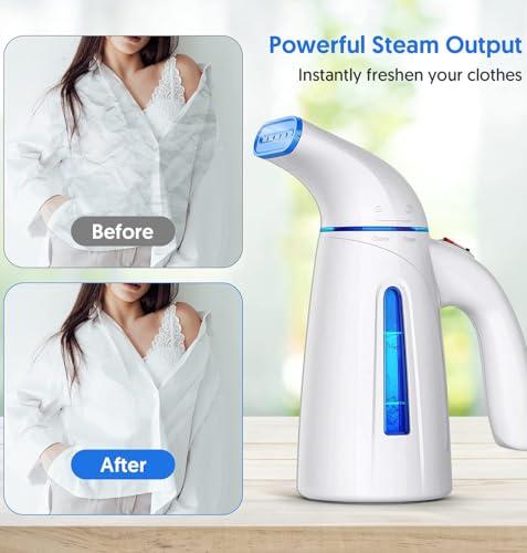 OGHom Steamer for Clothes, Handheld Clothing Steamer for Garment, 240ml Big Capacity 700W Portable Travel Steam Iron (Blue)
