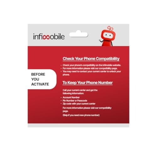 Infimobile Prepaid Unlimited Plan: 6 Months | 10GB High-Speed Data Per Month | Unlimited Data Talk & Text | Prepaid Plan Service SIM Card | Nationwide Coverage | 4G,  thumbnail 7