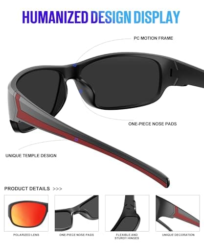 Lentes de Sol Polarizados KALIYADI para Hombre: Deportes y Protección UV400