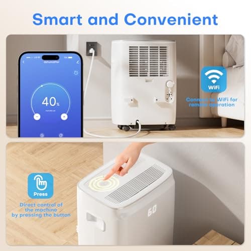 Miniatura de TABYIK 4500 Sq.Ft Most Efficient Energy Star 2025 Dehumidifier, Max 80 Pint/Day (Standard 60 Pint/Day) Smart WiFi Dehumidifier with Pump Drain Hose & Auto Humidity Control, for Bas 4