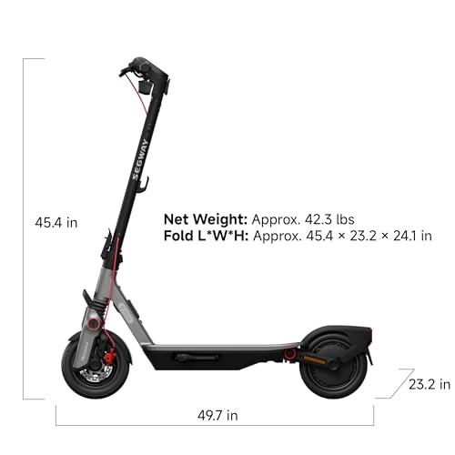 Segway Ninebot F3 Electric Scooter, 20 MPH w/ 44-Mile Range, 10" Tubeless Tires, Front Hydraulic & Rear Elastomer Suspension, UL2271/2272 Certified thumbnail 10