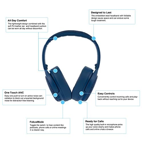 Miniatura de Audífonos Bluetooth ANC con Micrófono para Amazon | Azul 5