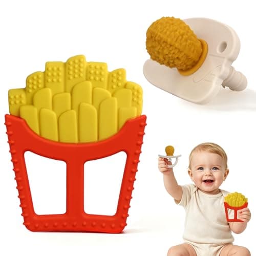 Chuya Baby Teething Toys Set, Chicken Leg & French Fries Shape