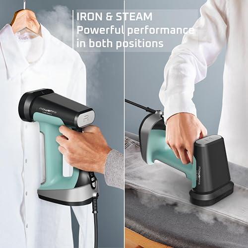 Rowenta Handheld Steamer for Clothes, Pure Force 2in1 Steamer & Iron, 1875W, Vertical/Horizonal Steaming & Ironing, Lightweight, Auto-off, XL power, 1875 Watts, DR8822 thumbnail 6