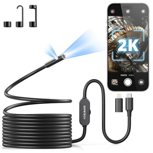 Cámara Endoscopio DEPSTECH 2K con Luz y Doble Lente 2560P para Teléfono