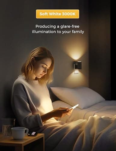 L LOHAS LED Night Light Plug in, Night Lights Plug into Wall, Soft White thumbnail 6