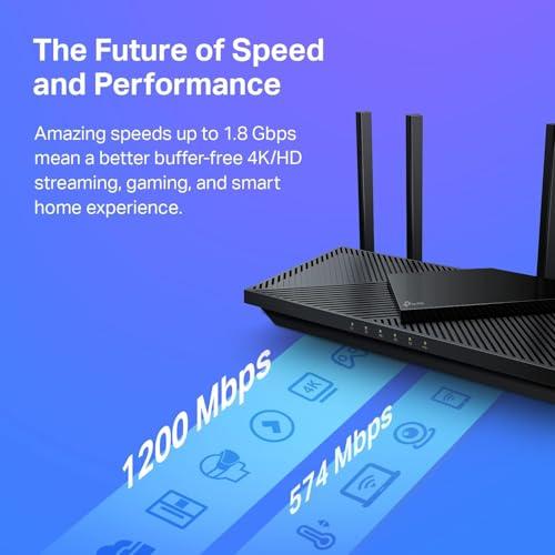 TP-Link AX1800 WiFi 6 Router (Archer AX21 V5) – Dual Band Wireless Internet, Gigabit, Easy Mesh, Works with Alexa - A Certified for Humans Device, Free Expert Support thumbnail 3