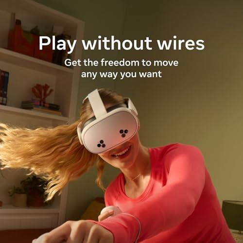 Meta Quest 3S 128GB | VR Headset — 33% Más Memoria — 2X Potencia Gráfica — RV Sin Cables — Acceso a +40 Juegos con Prueba de 3 Meses
