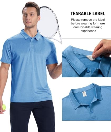 Paquete de 3 Playeras Polo ZITY para Hombre: Golf y Rendimiento