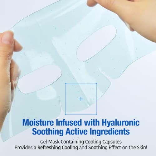 GOODAL Heartleaf Hyaluron Gel Mask, Cooling, Soothing, Sheet Mask with Hyaluronic Acid & Vegan Collagen, Overnight Hydrating Gel Essence for Pore & Skin Barrier Care [5EA] thumbnail 6