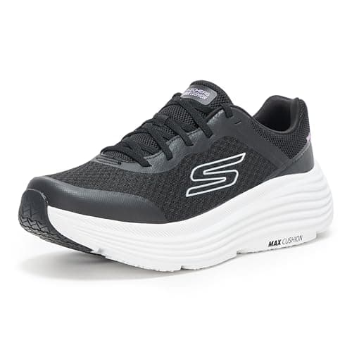 Skechers Women's Max Cushioning Endeavour Canova Sneaker, Black/White, 9