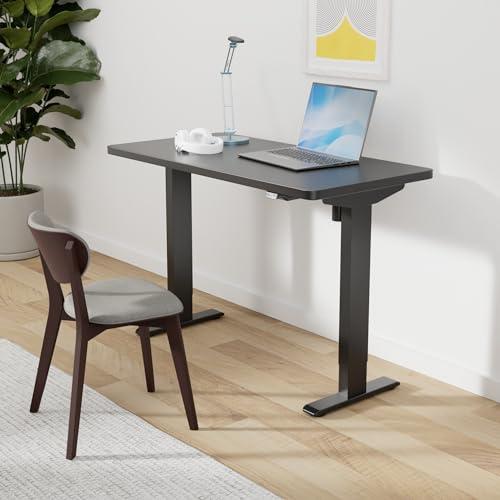 SANODESK Electric Standing Desk 48 x 24 Inches Whole-Piece Desktop Height Adjustable Stand Up Desk w/6-Button Controller Ergonomic Computer Desk for Home Office, Black Frame + Blac thumbnail 2