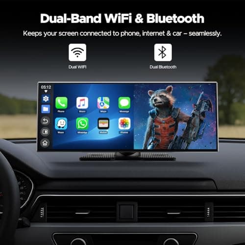 Pantalla Volam 11'' Inalámbrica: CarPlay, Android Auto, Netflix y Cámara