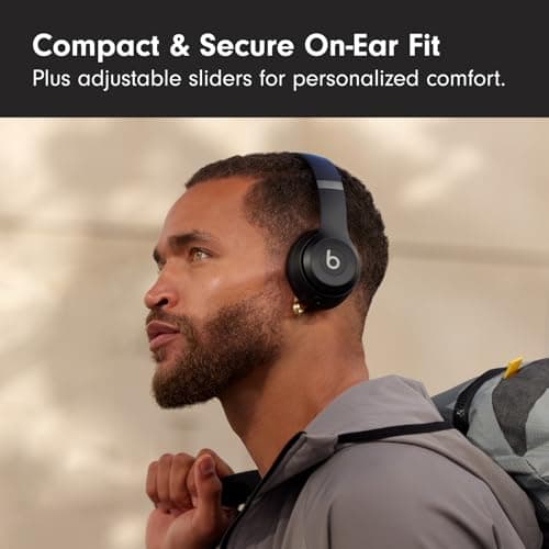 Beats Solo 4 - Wireless On-Ear Bluetooth Headphones, Up to 50-Hour Battery Life, Ultra-Lightweight Comfort, Powerful and Balanced Sound, Apple & Android Compatible - Matte Black thumbnail 3