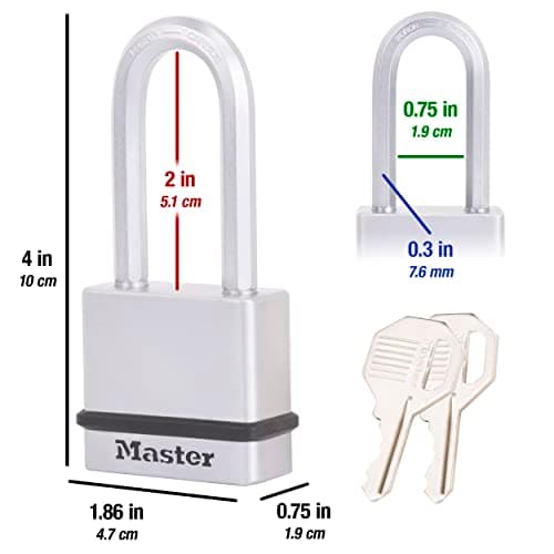 Master Lock M530XTLH Magnum Solid Steel Keyed Alike Padlocks, 1-Pack, 2-Count thumbnail 6