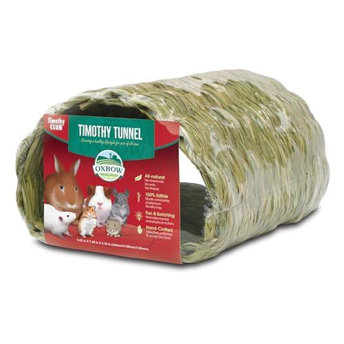 Oxbow Timothy Hay Tunnel, Guinea Pig Hideout, Rabbit & Bunny Tunnel, Edible & Hand-Woven Guinea Pig House, No Wires or String, Small Pet Accessories, for Rabbits, Chinchillas & Rat