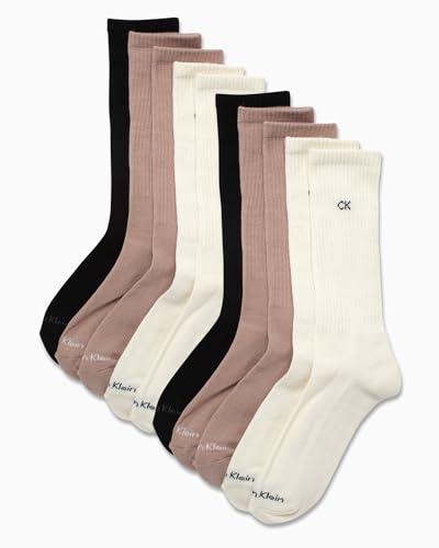 Calvin Klein Mens Crew Socks - 10 Pack Cushioned Athletic Performance Breathable Running and Sports Crew Socks for Men, Size 7-12, Ivory Assorted thumbnail 3
