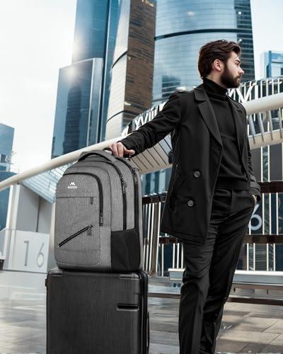 MATEIN Travel Laptop Backpack, 17 Inch Work TSA Approved Carry on Backpack, Large Computer Business Bag for Men Women with Trolley Sleeve and Anti Theft Pocket, College School Ruck thumbnail 8