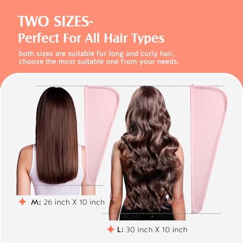 YFONG 2 Pack Microfiber Hair Towel Wrap for Women, Quick Dry Hair Turban