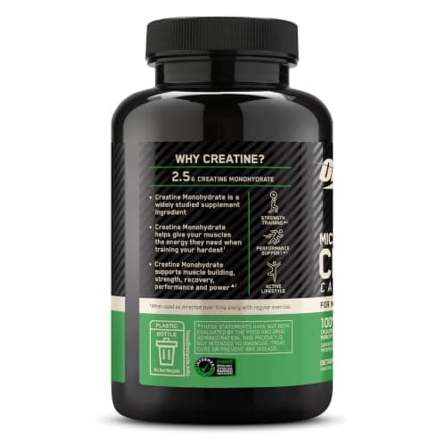 (S&S) Optimum Nutrition Micronized Creatine Monohydrate Capsules, 100 Ct