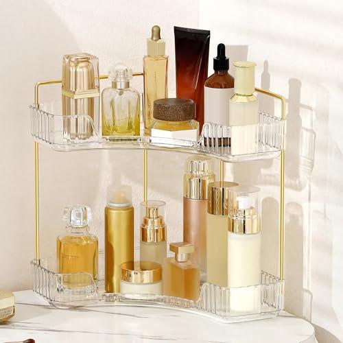 Organizador Esquinero de Baño Weidace de 2 Niveles, Blanco