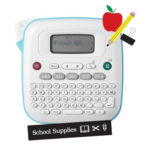 Brother P-Touch PT-N20 Personal Desktop Label Maker, Portable, Handheld and Prints, P-Touch Btag ~½” (12mm) Wide Color Personalized Label Tapes thumbnail 2