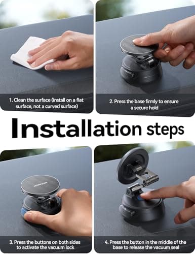 Soporte JOYROOM para iPhone Tri-Fold MagSafe con Succión Pro y Base de Gel
