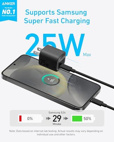 Cargador Anker 25W USB-C Plegable con Cable para Carga Rápida