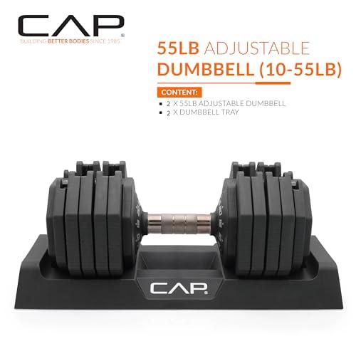 CAP Barbell 55 lb Pair of Adjustable Dumbbells with Full Rotation Copper Handle thumbnail 2