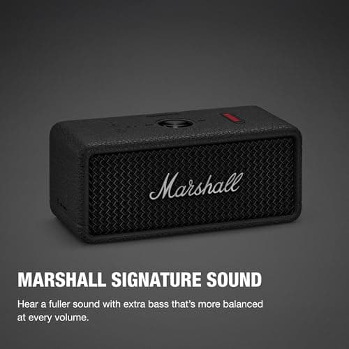 Marshall Emberton III Portable Bluetooth Waterproof Speaker - Black/Silver thumbnail 2