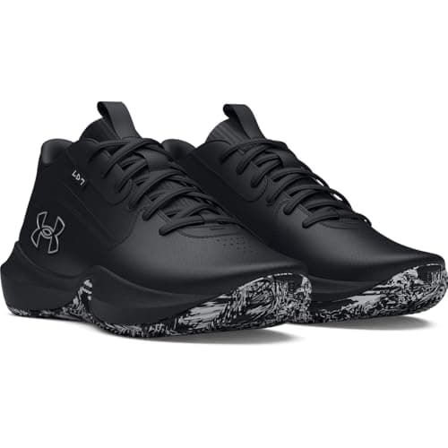 Under Armour Unisex Lockdown 7, (003) Black/Black/Metallic Silver, 8, US thumbnail 2