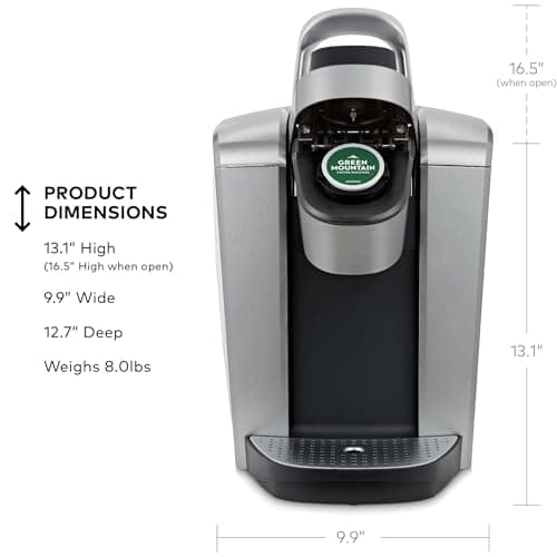 Cafetera Keurig K-Elite de Taza Única K-Cup (Plata Cepillada)