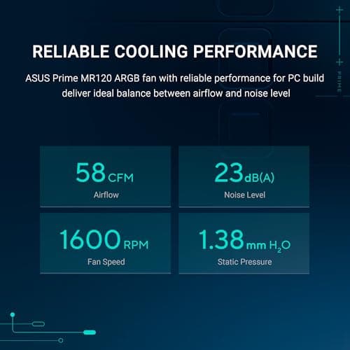 ASUS Prime MR120 ARGB Reverse Case Fan Single Pack thumbnail 5