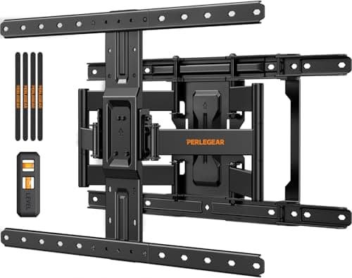 Perlegear Ultra Slim TV Wall Mount 1.1" Low Profile for 42-90" TVs, Fits 16"/24" Studs, Full Motion TV Mount Wall Bracket with Dual Articulating Arms, Swivel, Tilt, Max VESA 600x40 thumbnail 8