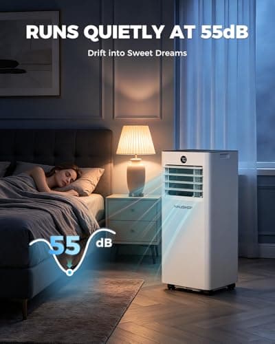HAUSHOF Portable Air Conditioner, 10000 BTU Portable AC Unit with Cool, Fan, Dry & Sleep Mode for Rooms up to 450 sq.ft, Remote Control, 24H Timer, Window Kit & Exhaust Hose Sleeve thumbnail 5