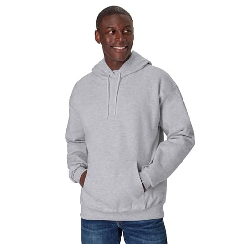 Hanes Men's Ultimate Cotton Heavyweight Pullover Hoodie Sweatshirt, Light Steel, Medium thumbnail 2