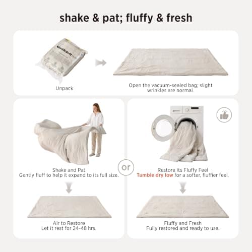 Miniatura de Juego de Edredón King Bedsure Pre-lavado Suave Beige 3 Piezas 5