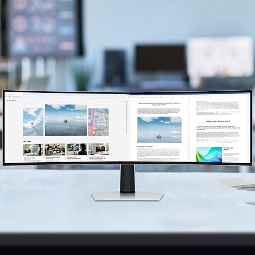 Samsung 49" Odyssey G93SC Series Curved Gaming Monitor, QD-OLED, 240Hz, 0.03ms, DQHD, G-Sync Compatible, FreeSync Premium Pro, Adjustable Stand thumbnail 20